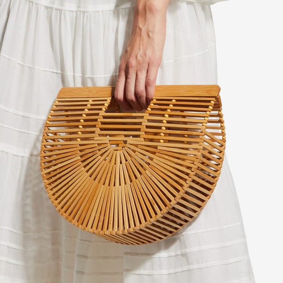 cult gaia Handbags - Cult Gaia Gaia's Ark Handbag in Brown Bamboo